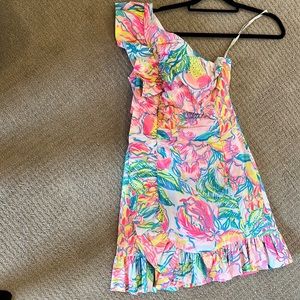Lily Pulitzer floral neon dress